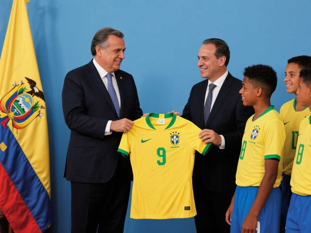 凯塞多拜会厄瓜多尔总统，献上签名球衣致敬